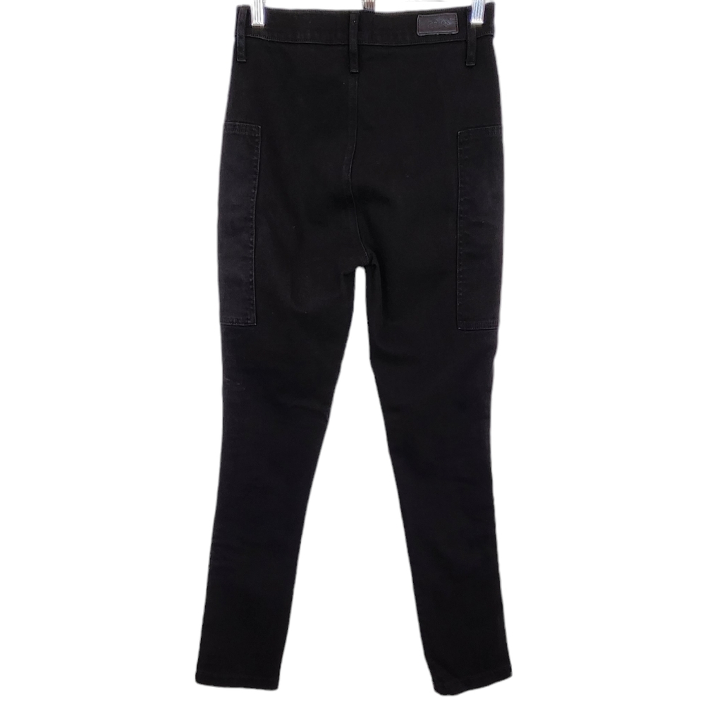RtA Malka High Rise Straight Leg Jean Utility Details Aged Black 26 - Picture 11 of 16
